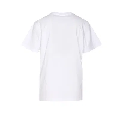 Ganni White T-shirt With Cherry Print And Logo Lettering On The Front In Cotton Woman In White