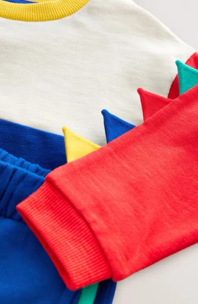 Next Kids' Colorblock Dinosaur Sweatshirt & Joggers Set In Multi