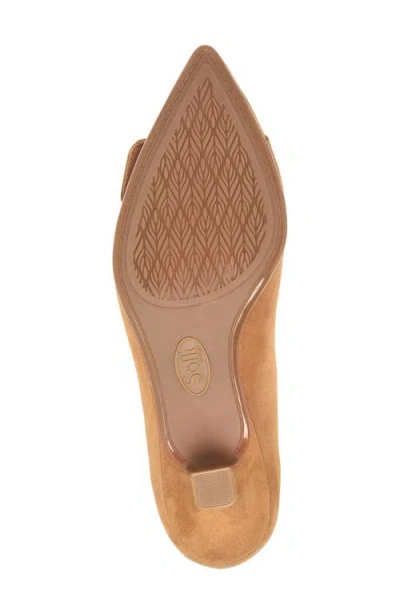 Söfft Sadie Pointed Toe Kitten Heel Pump In Brown