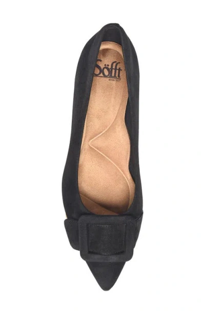 Söfft Sadie Pointed Toe Kitten Heel Pump In Black