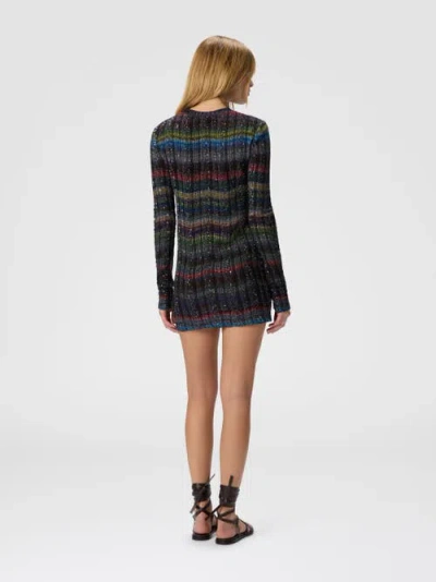Missoni Crew Neck Sweater With Wave Pattern In Multi