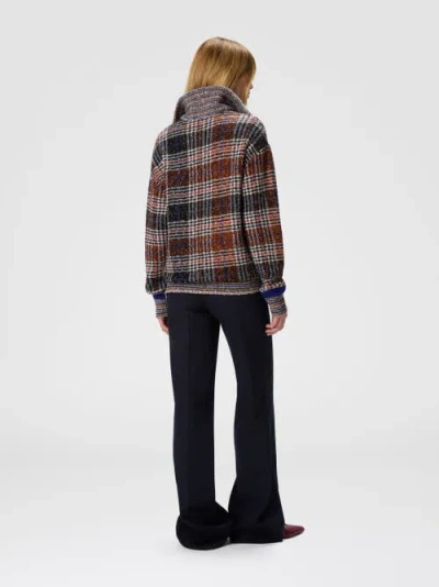 Missoni High-neck Sweater With Check Pattern In Multi