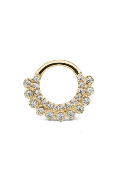 Maria Tash Gold Invisible Diamond Apsara Hoop Earring In Gold