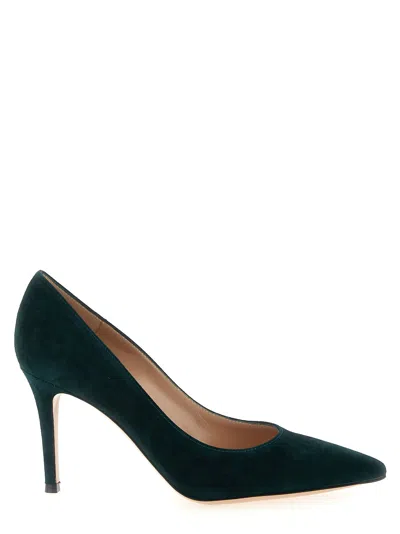 Gianvito Rossi Pointed Toe Suede Stiletto Heel Pumps In Multi