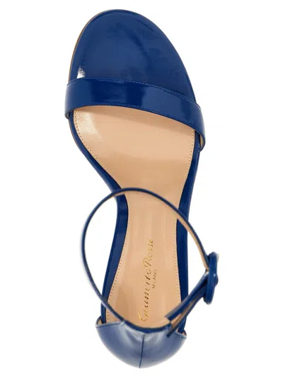 Gianvito Rossi 105mm Portofino Denim Sandals In Blue