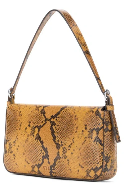 Staud Harlow Python-embossed Leather Shoulder Bag In Animal Print