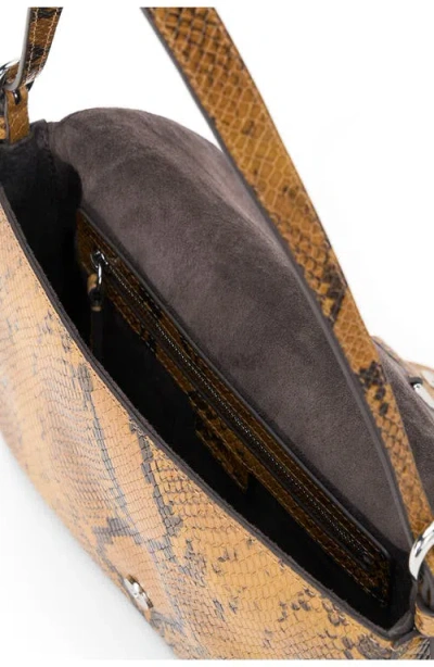 Staud Harlow Python-embossed Leather Shoulder Bag In Animal Print