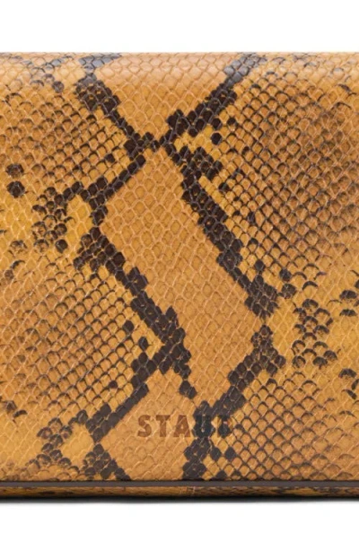 Staud Harlow Python-embossed Leather Shoulder Bag In Animal Print