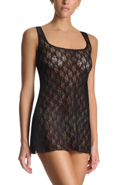 Hanky Panky Stretch Lace Chemise In Black