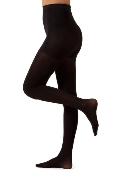 Memoi Perfectly Opaque Tights In Black