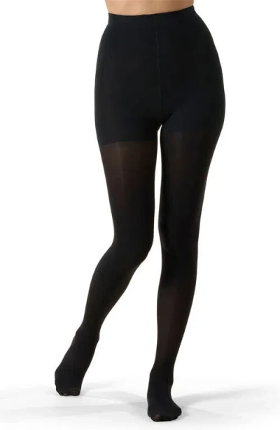 Memoi Perfectly Opaque Tights In Black
