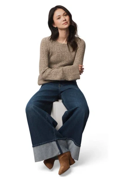 Splendid Rose Open Stitch Sweater In Brown