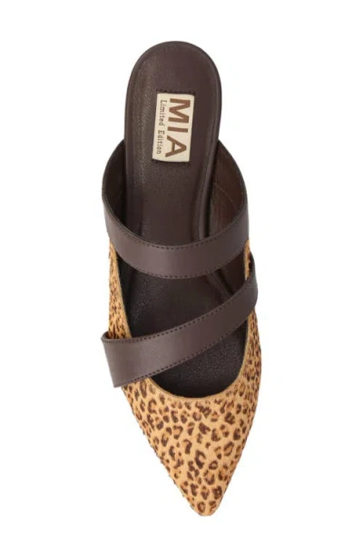 Mia Abie Pointed Toe Mule In Animal Print