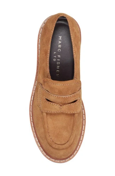 Marc Fisher Ltd Women's Norton Lug Sole Leather Loafer In Animal Print