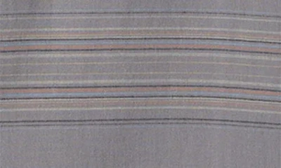 O'neill Kids' Seafaring Stripe Short Sleeve Stretch Cotton Button-up Shirt In Gray