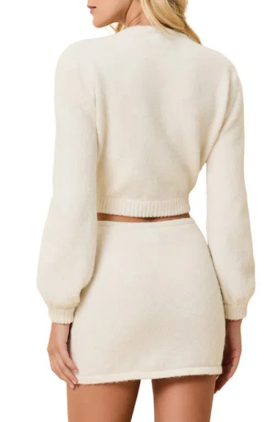 Solid & Striped Lynette Crop Cardigan In White