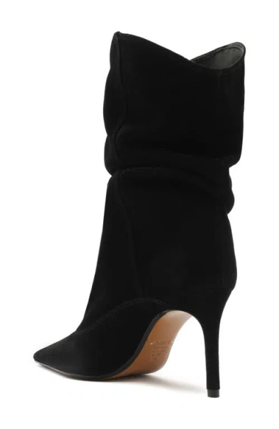 Schutz Maryana Up Slouch Pointed Toe Boot In Black