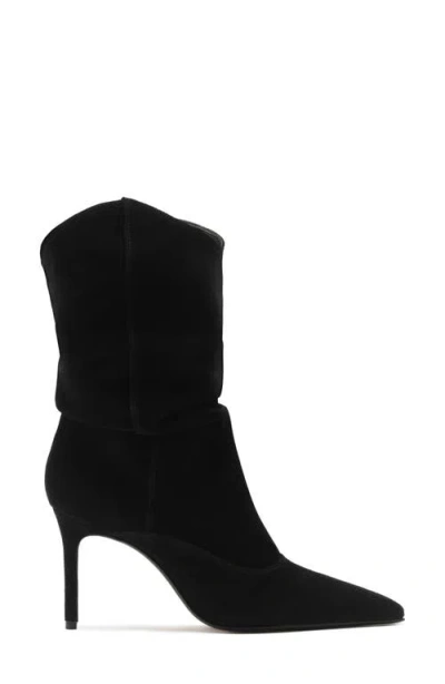 Schutz Maryana Up Slouch Pointed Toe Boot In Black