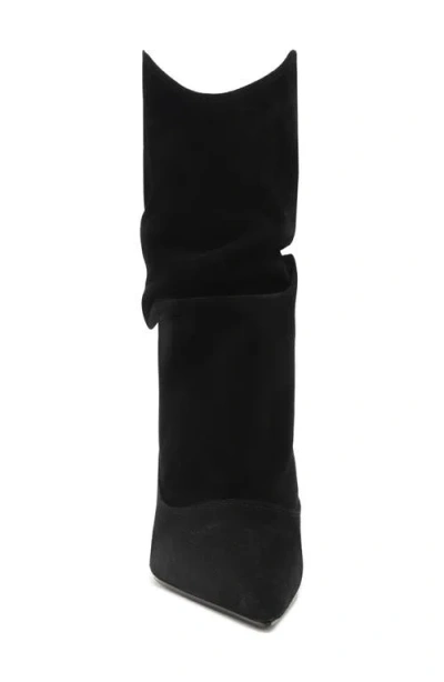 Schutz Maryana Up Slouch Pointed Toe Boot In Black