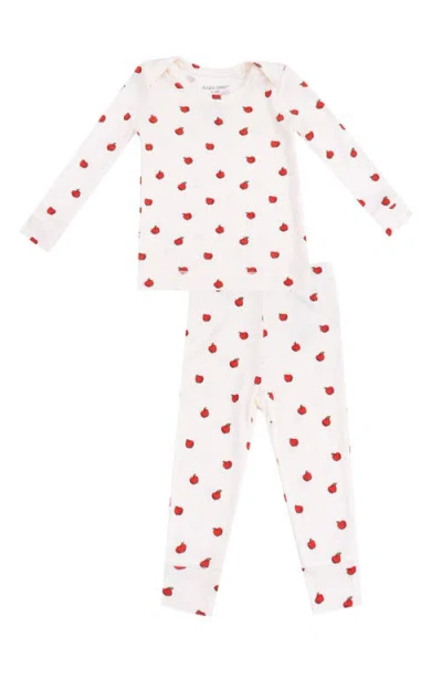 Angel Dear Kids' Tiny Apples Lounge Top & Leggings Set In Multi