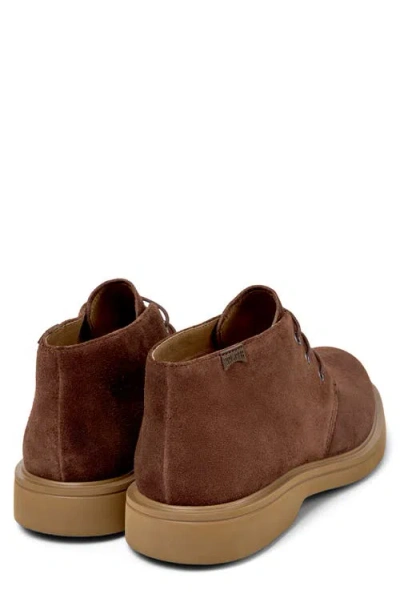 Camper Normal Lace-up Suede Boots In Brown