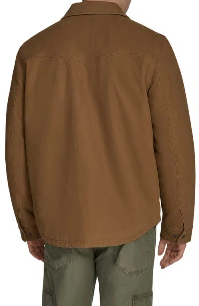 Levi's Faux Suede Shacket In Brown