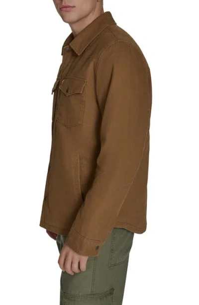 Levi's Faux Suede Shacket In Brown