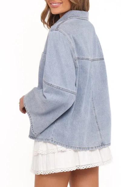 Petal And Pup Petal & Pup Celestina Wide Sleeve Denim Popover Top In Multi