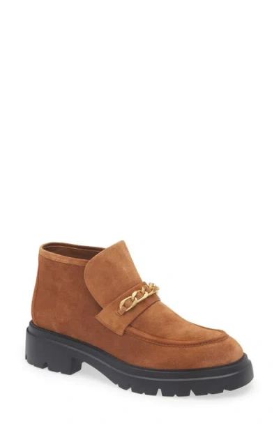 Stuart Weitzman Soluxe Hudson Chukka Bootie In Brown