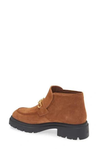 Stuart Weitzman Soluxe Hudson Chukka Bootie In Brown