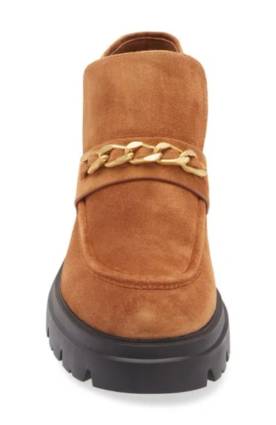 Stuart Weitzman Soluxe Hudson Chukka Bootie In Brown