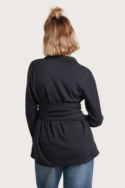 Nom Maternity Elevated Lounge Jacket In Blue