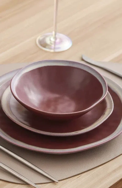 Stone Lain Serafina 16 Pc. Dinnerware Set, Service For 4 In Burgundy