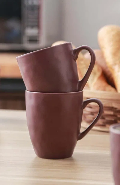 Stone Lain Serafina 16 Pc. Dinnerware Set, Service For 4 In Burgundy