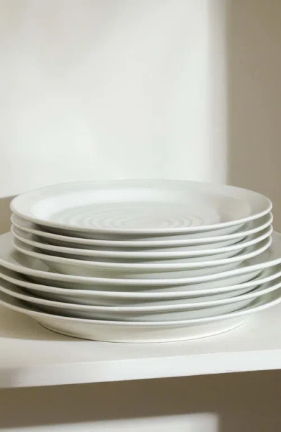 Stone Lain Orbit Stoneware 24-piece Dinnerware Set With Pasta Bowls In White