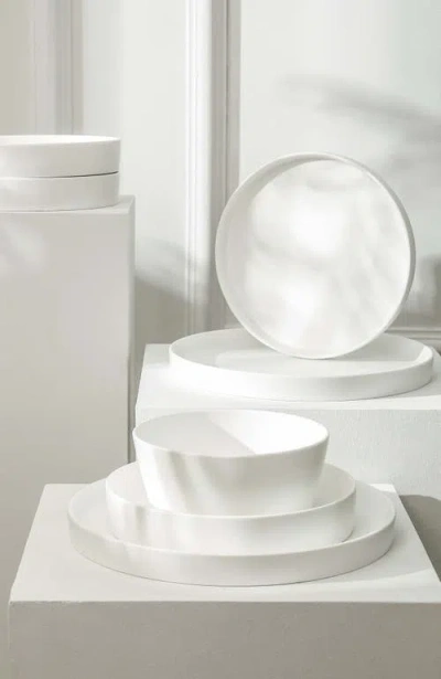 Stone Lain Fosca Bone China 16-piece Dinnerware Set In White