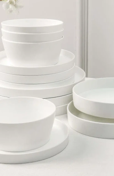 Stone Lain Fosca Bone China 16-piece Dinnerware Set In White