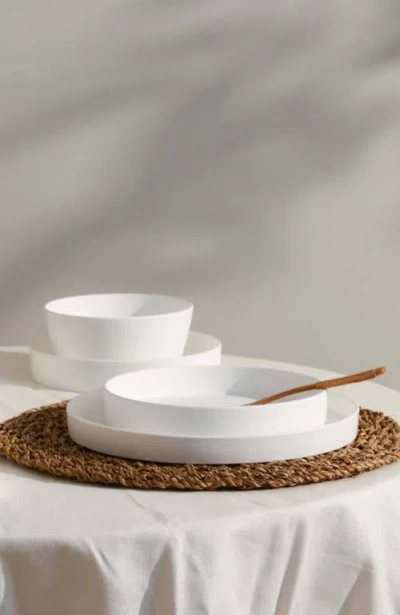 Stone Lain Fosca Bone China 16-piece Dinnerware Set In White