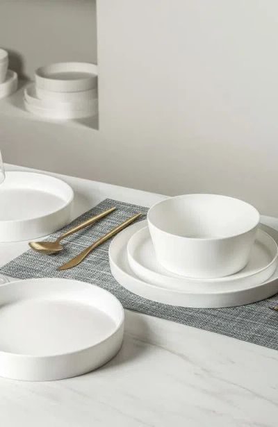Stone Lain Fosca Bone China 16-piece Dinnerware Set In White