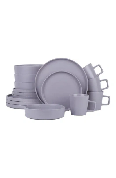 Stone Lain Cleo Stoneware 16-piece Dinnerware Set In Gray