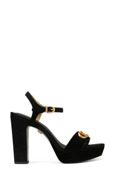 Donna Karan New York Shepard Ankle Strap Platform Sandal In Black