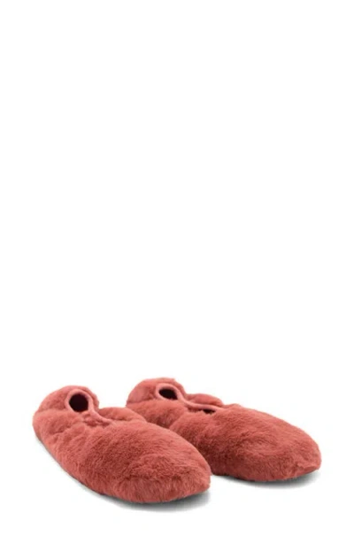 Mango Women's Fur-effect Ballerina Flats In Pink