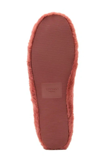 Mango Women's Fur-effect Ballerina Flats In Pink