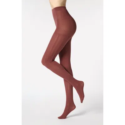 Oroblu Cotton Blend Tights In Red