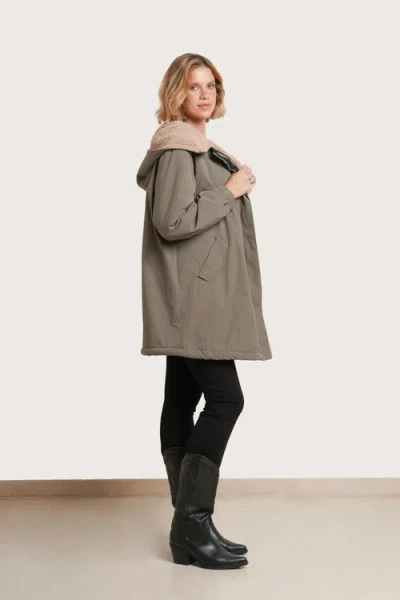 Nom Maternity Scottie Before & After Coat In Green