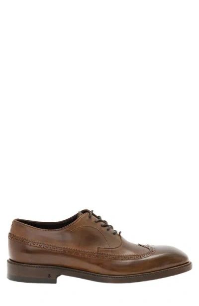 John Varvatos Harrison Longwing Leather Oxford In Brown