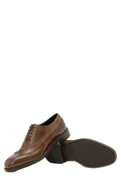 John Varvatos Harrison Longwing Leather Oxford In Brown