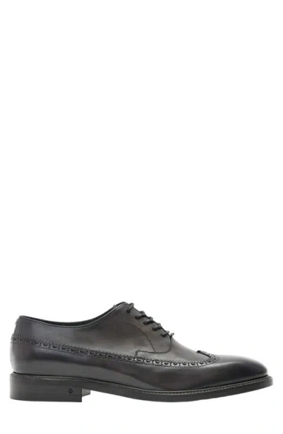 John Varvatos Harrison Longwing Leather Oxford In Black