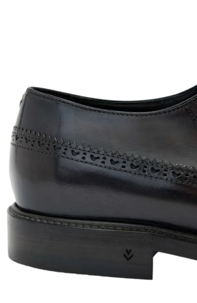 John Varvatos Harrison Longwing Leather Oxford In Black