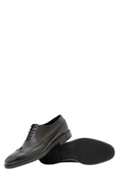 John Varvatos Harrison Longwing Leather Oxford In Black